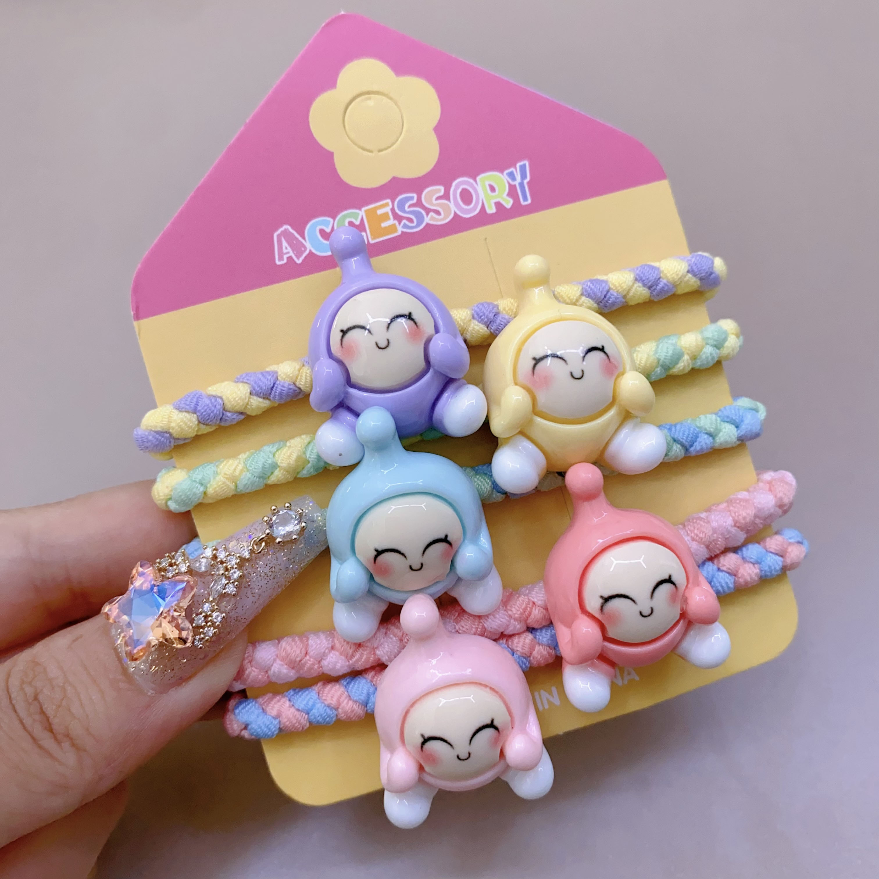 甜美可爱蛋仔派对发绳2024年新款网红马尾发圈头饰女童扎头发皮筋