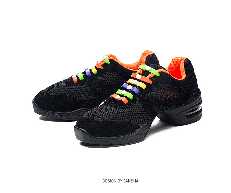 Sansha 法国三沙运动舞鞋气垫网面彩色现代舞鞋透气广场舞鞋H131M