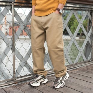 裤 休闲裤 男大码 斜纹棉布cleanfit男士 90S宽松老爹裤 萝卜锥型工装