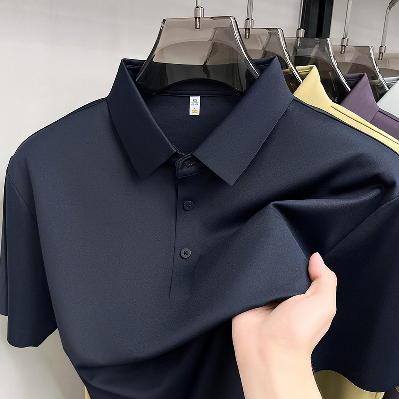 2026夏季男士短袖翻领POLO衫男打底透气商务休闲百搭宽松舒适T恤