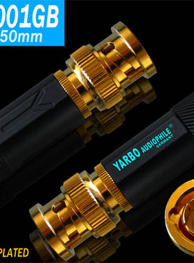 YARBO AUDIOPHILE雅堡BNC-001GB镀金75欧视频线接头Q9数字同轴头