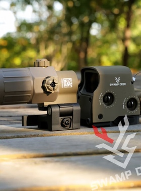 沼泽鹿金属全息红点558G33侧翻模型20MM快拆固定3倍放大模型弹弓