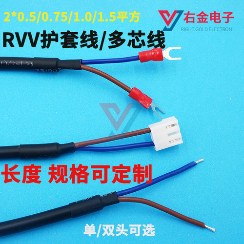 RVV国标线电源护套端子线