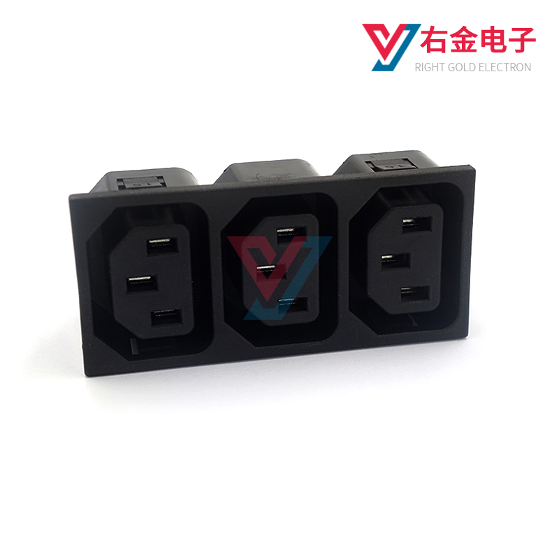 LZ-F-3L三联母座C13母插座卡式