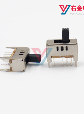 SS-23D09三档拨动开关4只固定脚3档功放电源开关 8脚双排立式开关