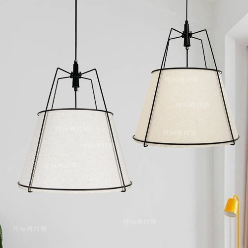 新中式餐厅卧室书房布艺吊灯