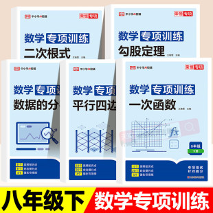 2026新 八年级下册数学专项训练习册二次根式勾股定理一次函数平行四边形数据的分析人教版同步初二年级必刷题8年级上册基础练习题