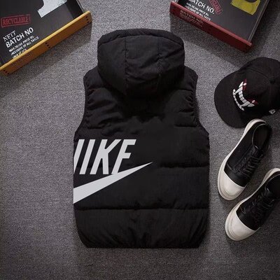 黑色羽绒棉马甲女冬季外