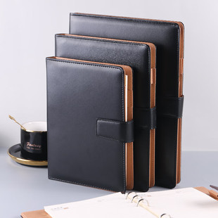 申士2525商务A5活页本子办公记事本封面可定制LOGO可替换内芯文具