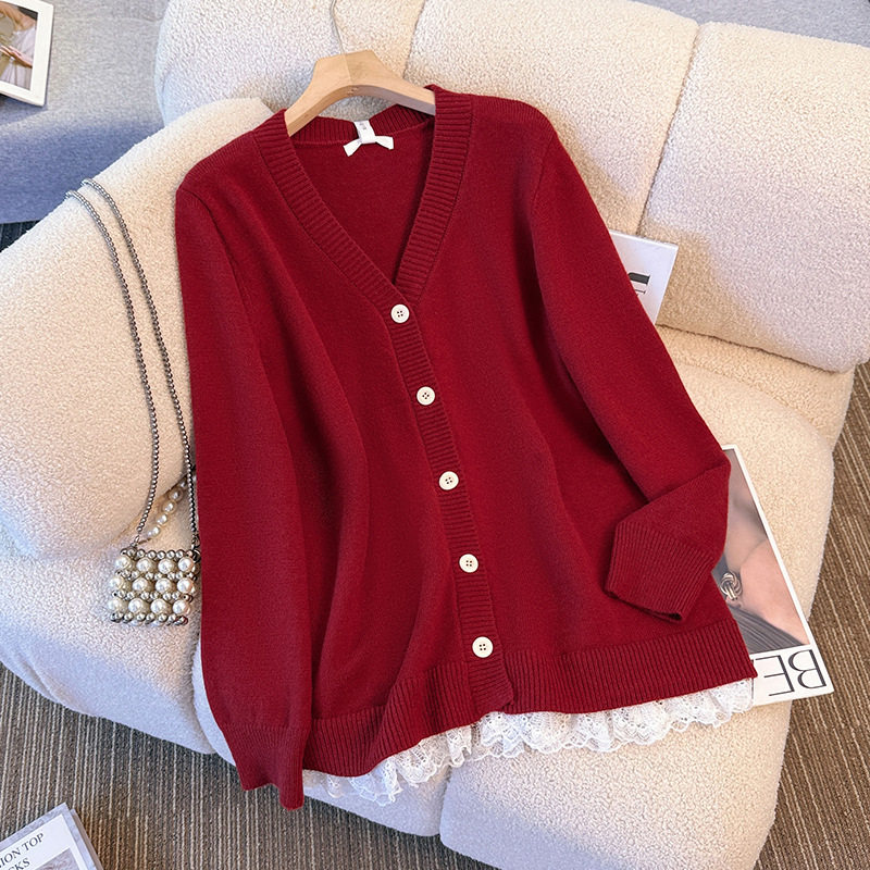 200斤冬季红色开衫毛衣女特大码300胖mm宽松百搭慵懒风针织衫上衣,女装/女士精品,常规大码外套,淘宝优惠券,粉丝福利购,淘宝优惠卷