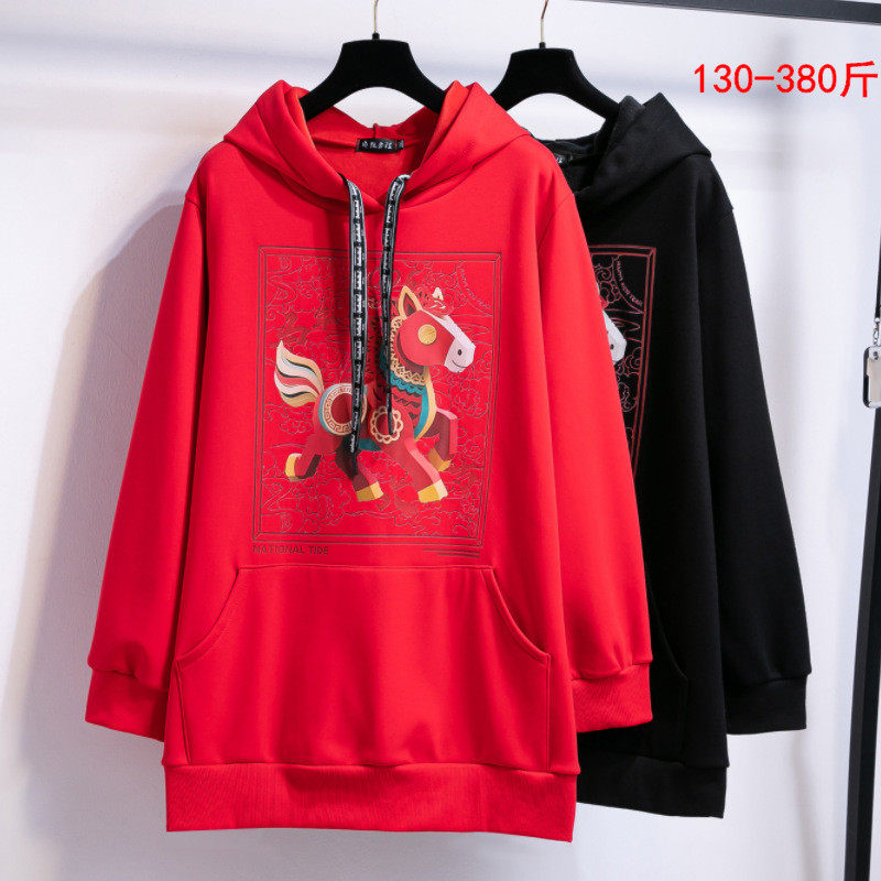 特大码女装350斤春秋红色情侣卫衣300韩版胖mm宽松加绒休闲上衣冬,女装/女士精品,常规大码外套,淘宝优惠券,粉丝福利购,淘宝优惠卷