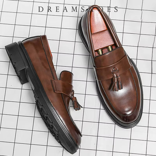 leather shoes casual formal business dress loafers Men
