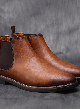 Mens Chelsea Boots Leather Dress Boots for Men 男士切尔西靴