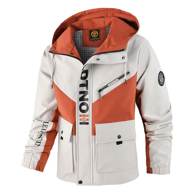 Mens Jacket Waterproof with Hooded Hiking Coat Windbreaker