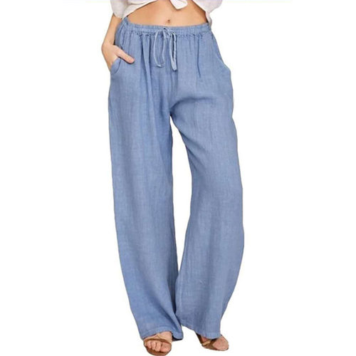 Women's  Waist Loose Lightweight Summer Linen Beach Pants