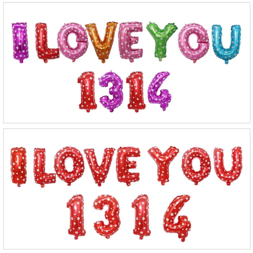 ILOVEYOU1314字母气球