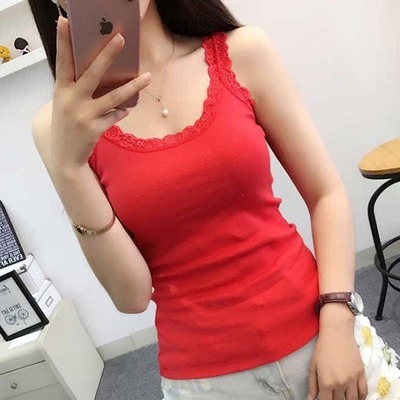 背心女夏季无袖新款上衣打底衫潮