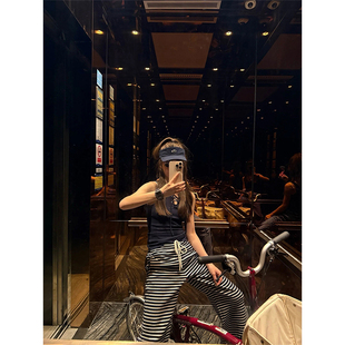 高克重螺纹设计师两面穿背心 绑带背心 ASLEE