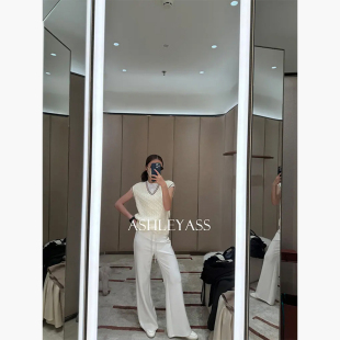 ASLEE 休闲裤 长腿裤 高腰显瘦微喇裤 女 春夏版