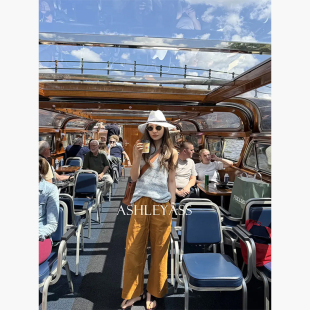 5支彩云之梦纱线蓝白色针织背心 ASHLEYASS 彩织背心