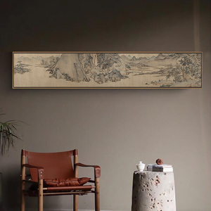 客厅餐厅新中式山水画水墨挂画