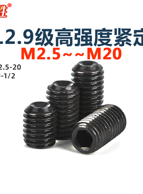 M2.5M3M4M5-16 12.9级凹端紧定螺钉无头螺丝机米顶丝DIN916/GB80