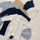 呱呱baby婴儿外出服英伦风针织连体衣秋冬宝宝毛线衣爬服保暖哈衣