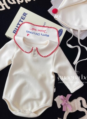 呱呱baby婴儿包屁衣加绒秋冬新生儿衣服加厚保暖男女宝宝连体哈衣