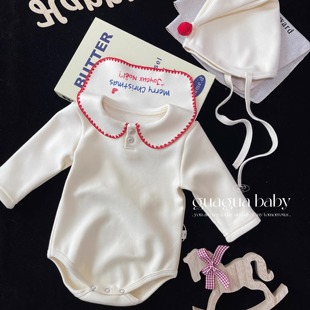 呱呱baby婴儿包屁衣加绒秋冬新生儿衣服加厚保暖男女宝宝连体哈衣