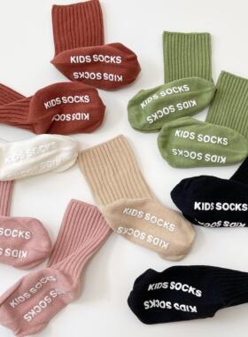 呱呱baby婴儿袜子春秋男童女童ins中筒袜加厚保暖宝宝防滑地板袜