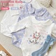 呱呱新生儿3件套装 纯棉包屁衣a类连体衣宝宝爬服婴儿长袖 哈衣