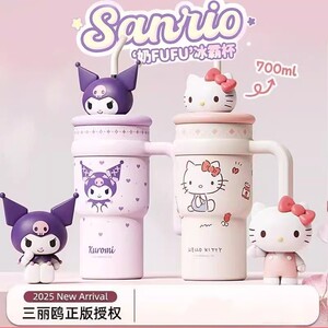 官方正品水杯女新款卡通高颜值凯蒂猫大容量保温杯吸管冰霸杯