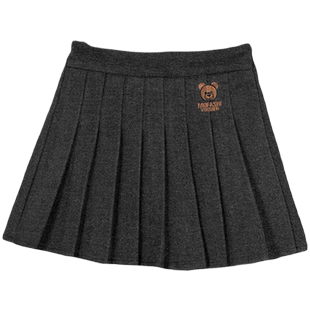 女童半身裙百褶裙春季新款儿童秋装短裙女孩中大童咖色学院风裙子