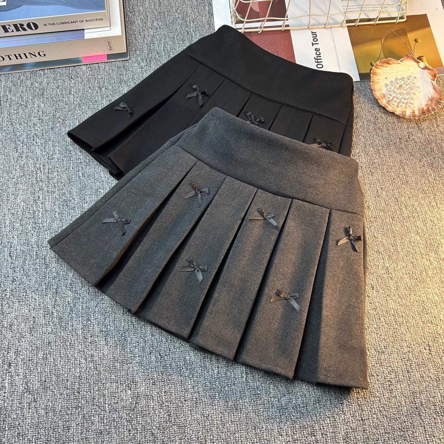 女童韩版百褶裙半身小孩呢