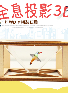 幼儿园科技小制作小学生科学实验儿童手工diy材料包3D全息投影仪