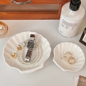 ins陶瓷贝壳首饰托盘戒指项链手表收纳盘展示盘装 饰拍摄摆件玄关