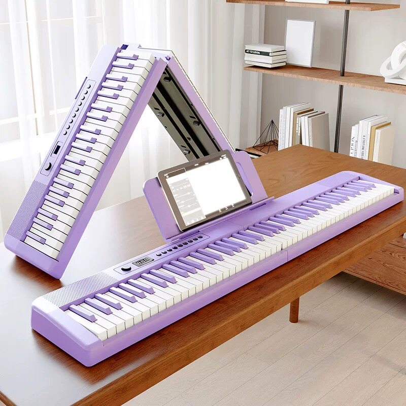 可折叠多功能电子钢琴88键力度便携式电子琴成人专用初学家用钢琴