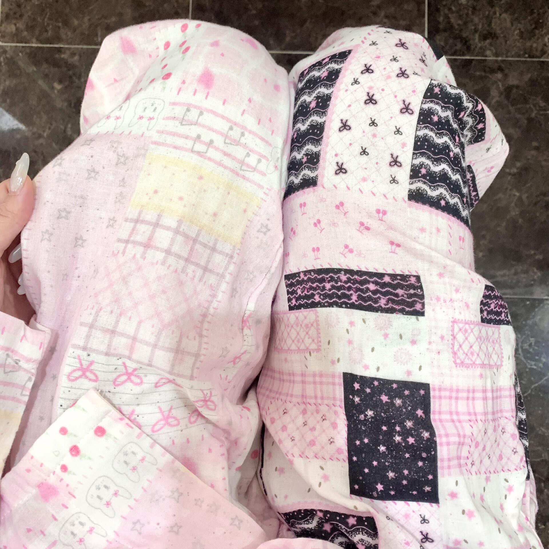 侘町2025新款甜心少女纯棉双纱秋季翻领裤睡衣套装长袖甜美家居服