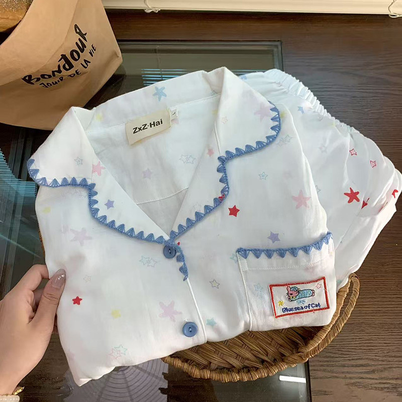 侘町2025年新款春秋季星冰乐可外穿休闲长袖睡衣少女卡通家居服