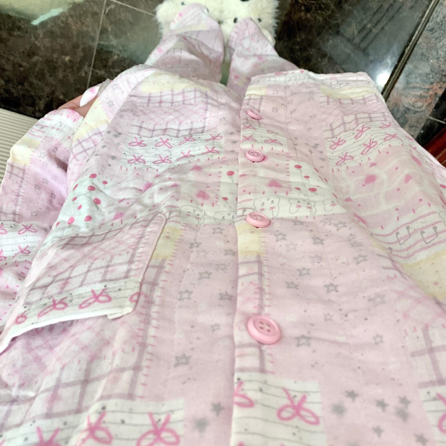 侘町2025新款甜心少女纯棉双纱秋季睡衣套装长袖甜美可外穿家居服