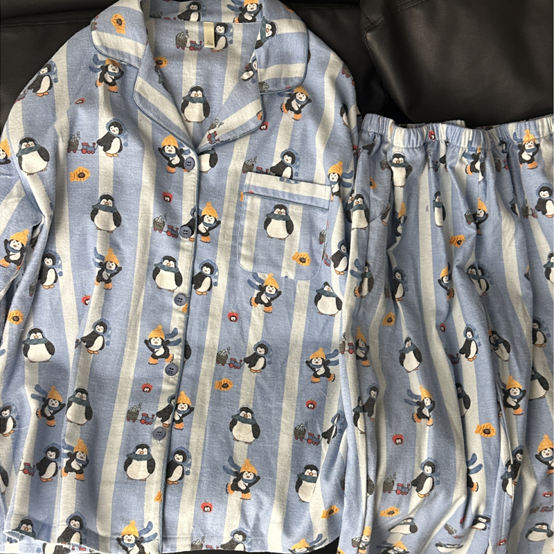 【侘町睡衣粉丝福利】睡衣女春秋款纯棉可外穿套装清仓家居服83起