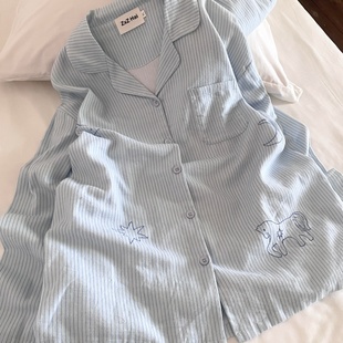 可外穿套装 侘町秋冬2025新款 卡通睡衣女纯棉家居服飞鸟和木马长袖