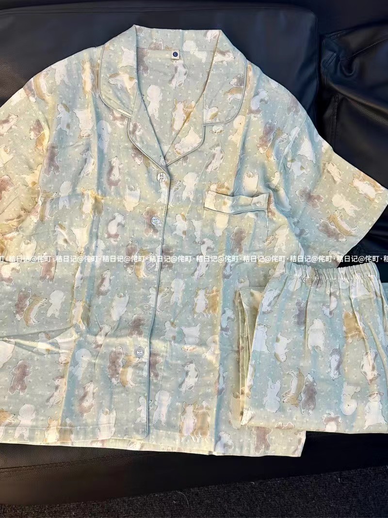 侘町少女纯棉睡衣可外穿家居服