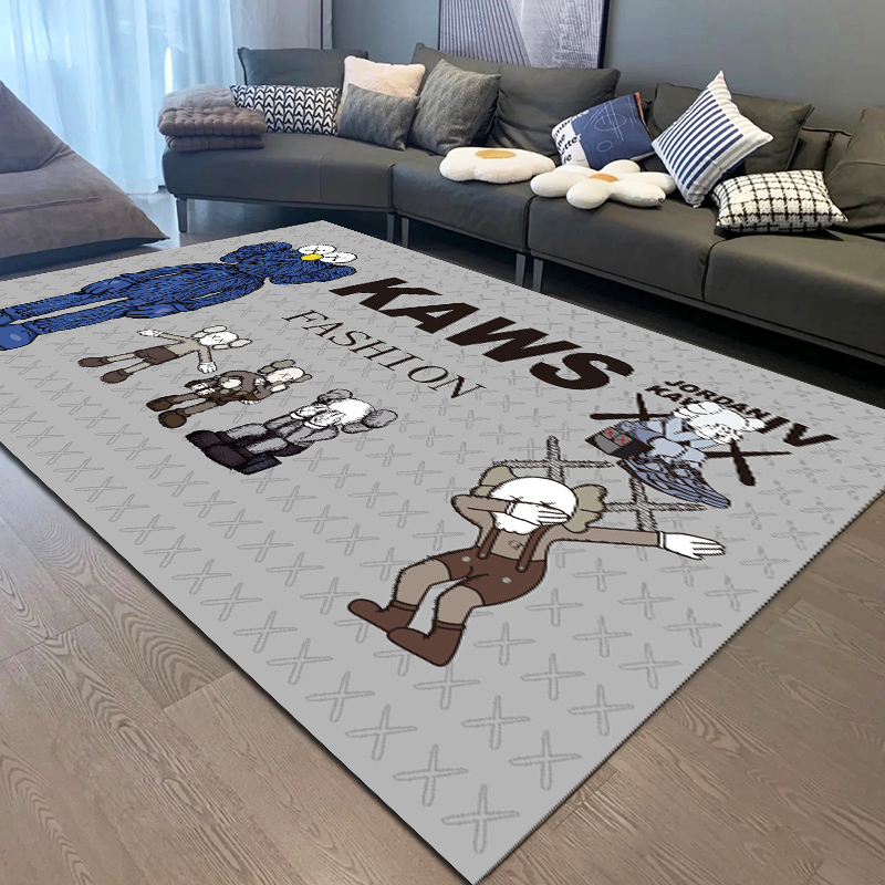 潮牌动漫客厅红地毯卧室ins风