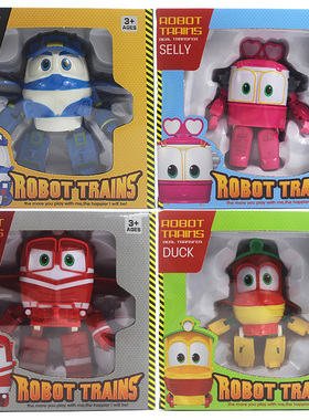 包邮 ROBOT TRAINS 韩国变形机器人 动感火车家族 火车侠变形玩具