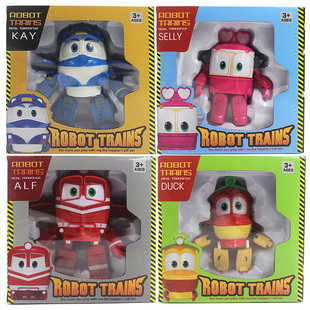 包邮 TRAINS ROBOT 火车侠变形玩具 韩国变形机器人 动感火车家族