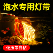 户外防水硅胶灯带条实心灌胶24v低压led水下泡水带自粘可裁剪超亮