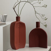 北欧轻奢陶瓷花瓶艺术装 饰花器客厅家居插花干花民宿餐桌样板间摆