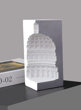 欧式罗马万神殿穹顶建筑模型摆件创意客厅书房书靠摆设样品房软装