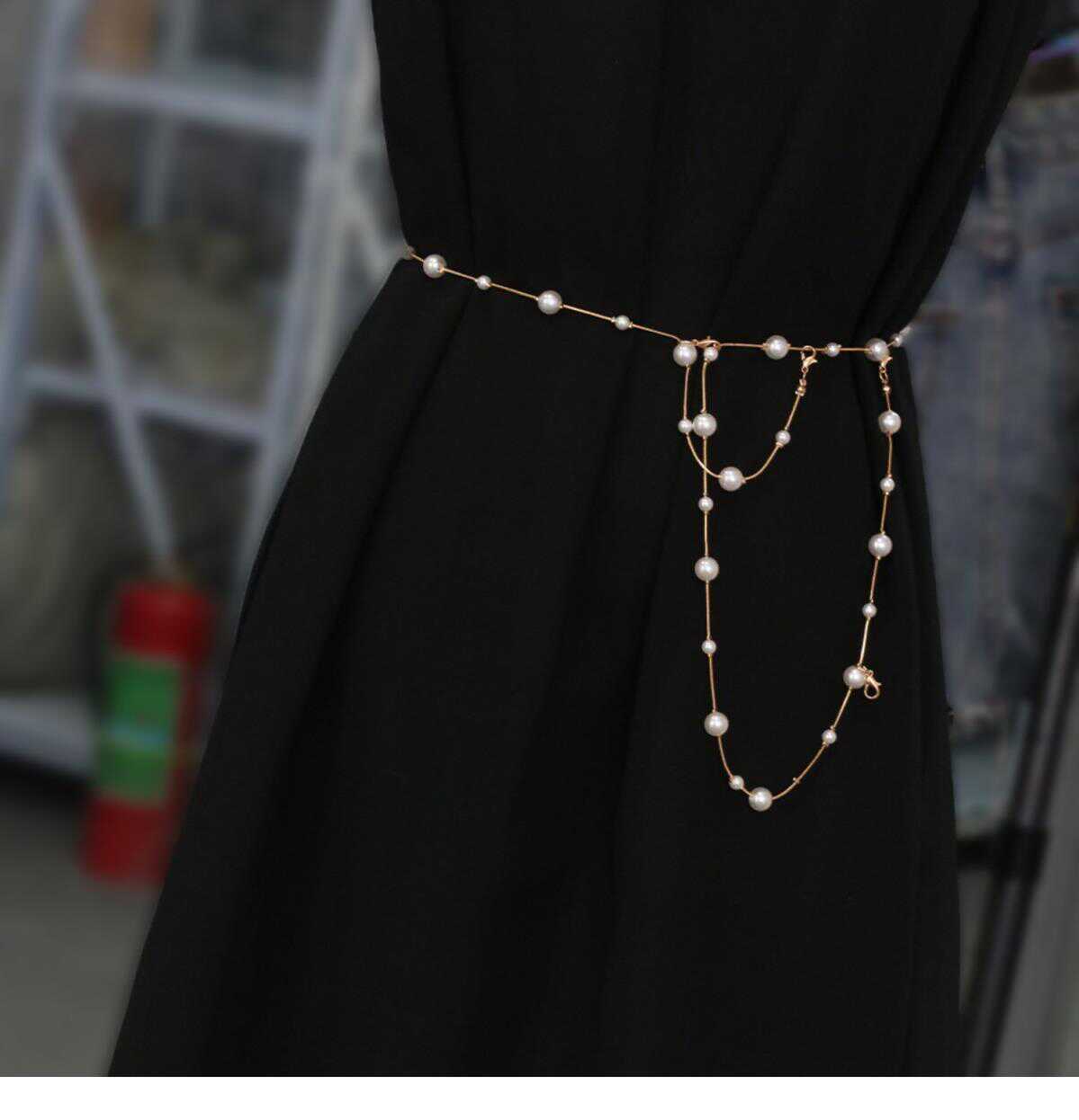 裙子腰带细链2024新款双层百搭